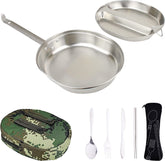 Mastiff GearsĀ® 304 (18/8) Stainless Steel (FDA Compliant) USGI Type Mess Kit